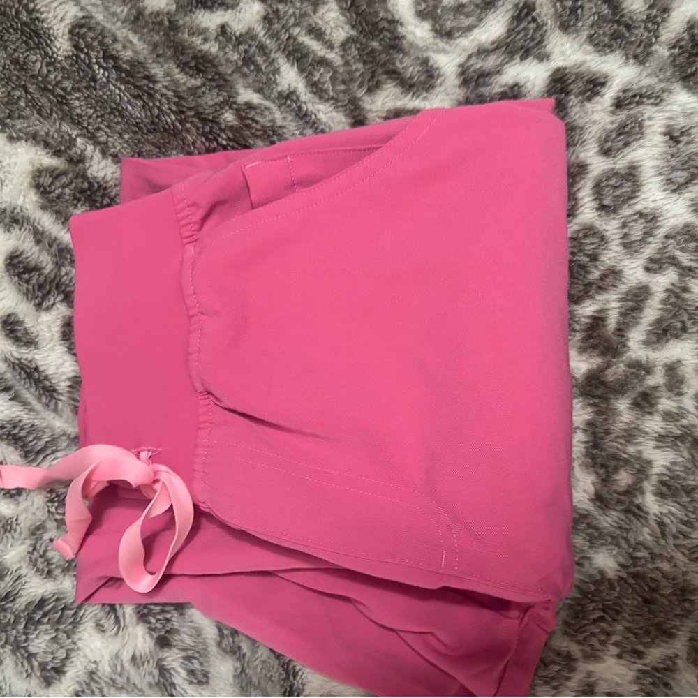 Figs F ing Pink High Waisted Scrub Pants